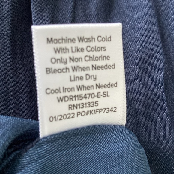 Evereve Hadley Maxi Dress One-Shoulder Tie, Navy Blue size Large ( A-5 ) - Picture 9 of 9